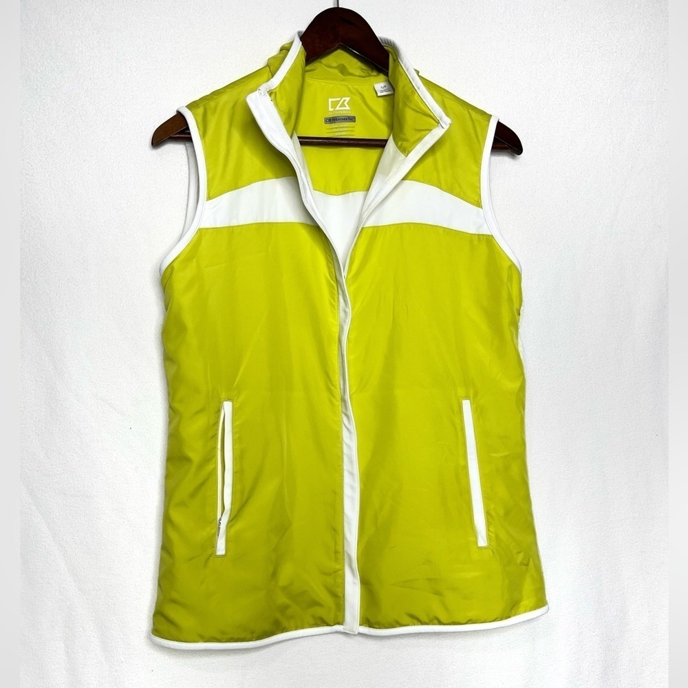 Cutter & Buck Full Zip Nylon Vest With Pockets Sz S